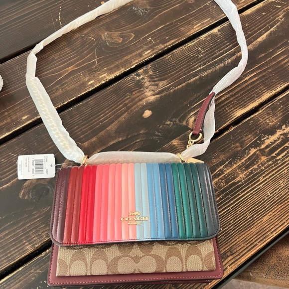 Coach Klare Limited edition Rainbow Gradient Stripe Bag - Picture 4 of 12